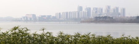 Xing Long Lake in chengdu,chinaの写真素材