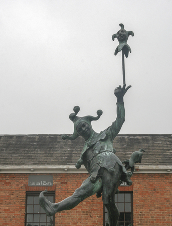 The sculpture of clowns in Shakespeare's plays in stratfordのeditorial素材