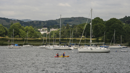 The landscape in lake wen demile,scotlandのeditorial素材