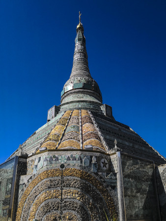 Emerald tower in myanmarの写真素材