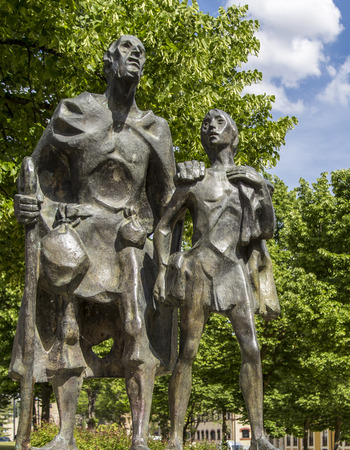 The sculpture inthe park,salamanca,spainのeditorial素材