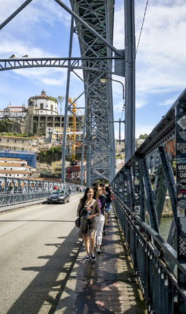 ponte dom luisi porto,portugalのeditorial素材