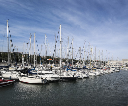 The wharf in lisbon,portugalのeditorial素材
