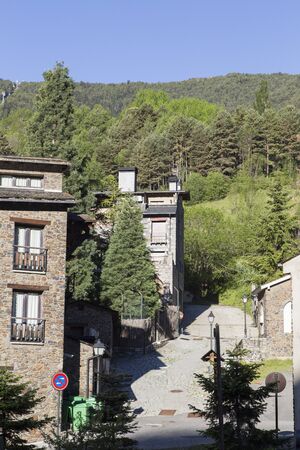 The mountain village landscape in andorraの写真素材