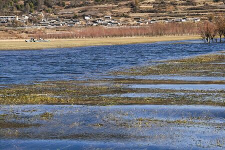 the landscape in lijiang, chinaの写真素材