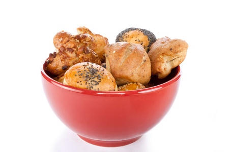 variety of fresh pastries in bowl , fresh pastryの写真素材