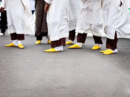 yellow arabic shoes Moroccan, Marrakesh,
