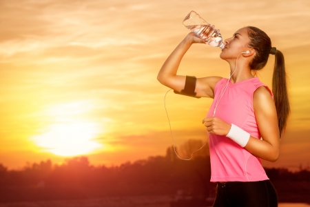 
sporty woman on recreation in nature の写真素材