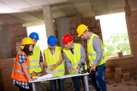 Group of engineers and architects working togetherの写真素材