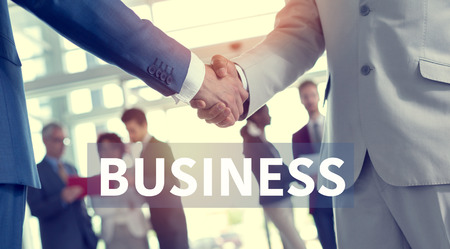 Close up of handshake of business partnersの写真素材