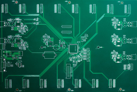 Back view of electric motherboard