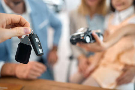 car keys for new car.Buy new carの写真素材