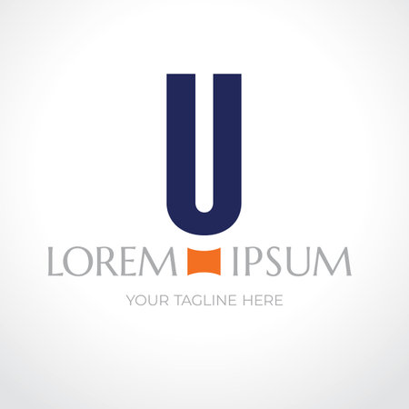 Initial letter U logo template suitable for businesses, company or organization. Stylish vector logo design template element, sign.のイラスト素材