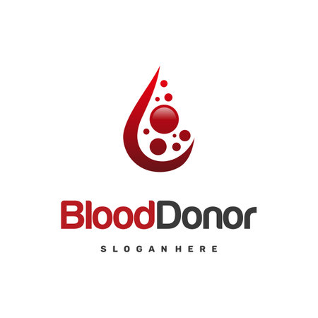 Blood Donor Logo designs template, Blood Donation Logo template icon vectorのイラスト素材