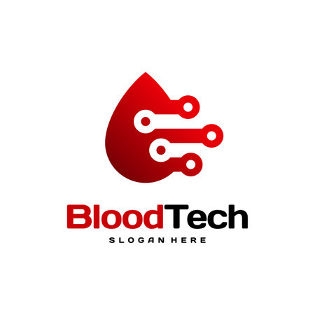 Pix Blood Technology logo designs concept vector, Blood Healthcare logo designs template, Blood Donorのイラスト素材