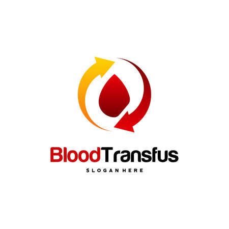 Blood Donor logo designs Concept vector, Blood Transfusion logo template, Droplet symbol icon vectorのイラスト素材
