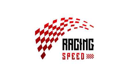 Fast Racing Speed designs concept vector, Simple Racing Flag logo templateのイラスト素材