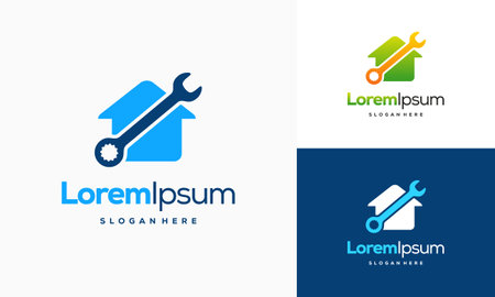 Home Services Logo designs concept vector , Home Repair logo template, House Service logo symbolのイラスト素材