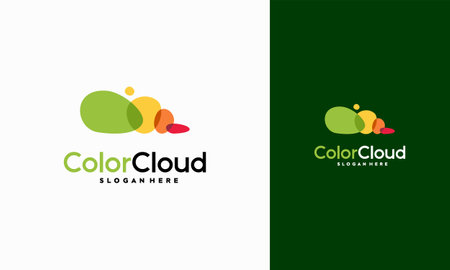 Abstract Colorful Cloud Logo designs concept vector, Cloud Technology Logo vectorのイラスト素材