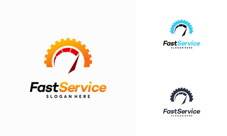 Fast Service logo designs, Repair logo template vectorのイラスト素材
