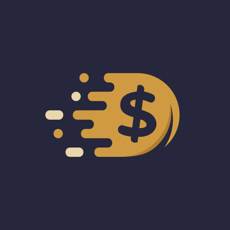 Fast Coin Logo designs concept vector, Fast Cash logo template, Money logo designsのイラスト素材