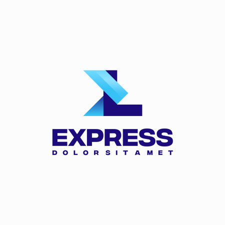 Fast Express L Initial Logo designs concept vector, express Arrow logo designs symbolのイラスト素材