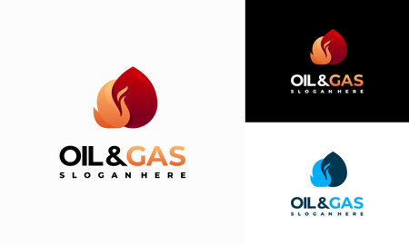 Oil and Gas logo designs concept vector,Mining Industry logo designs symbolのイラスト素材