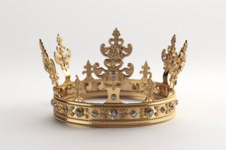 low key image of beautiful queen/king crown. 3d renderingの素材