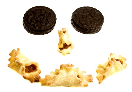 Cookies isolated on a white backgroundの写真素材