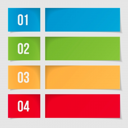 Design Template For Infographics, Numbered Banners, Web Layout  Vector Illustrationのイラスト素材