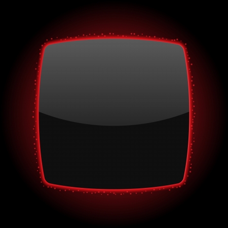 Black Background Or Button With Red Light And Sparkles Illustrationのイラスト素材