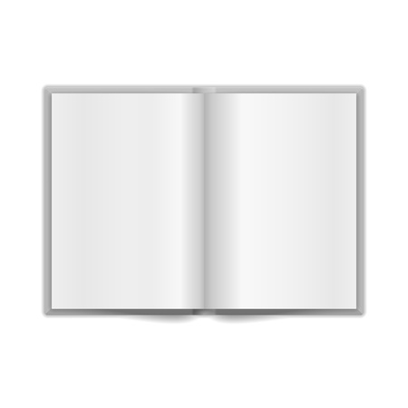 Book Spread With Blank White Pages  Vector Illustrationのイラスト素材