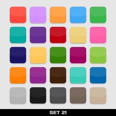Set Of Colorful App Icon Templates, Frames, Backgrounds  Set 21  Vectorのイラスト素材