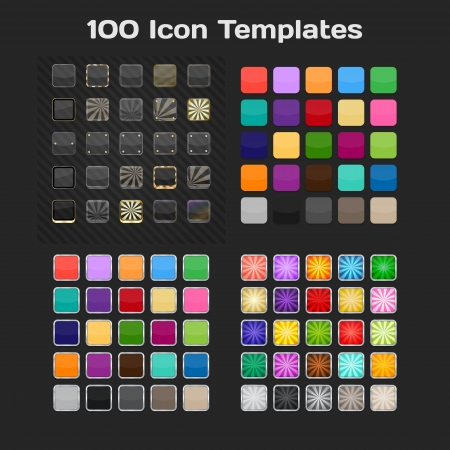 100 App Icon Templates  Set  Vectorのイラスト素材
