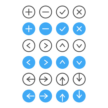 Thin Icon Set  Navigation And List Management  Vectorのイラスト素材