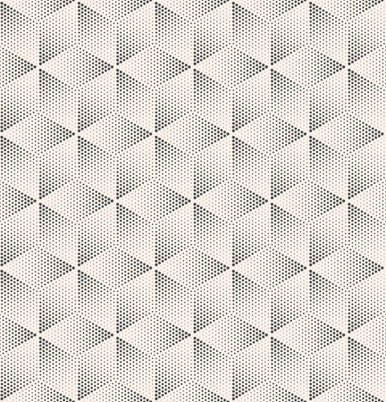Seamless Stippled Vintage HalfTone Geometric Pattern. Vector.のイラスト素材