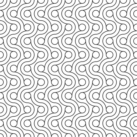 Seamless Geometric Pattern. Regular Tiled Ornament. Vectorのイラスト素材