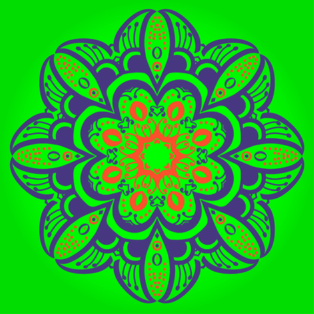 Vector Ethnic Oriental Circle Ornamentのイラスト素材