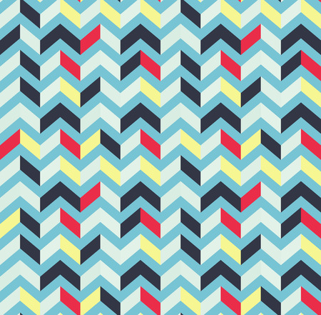 Multicolor zigzag seamless pattern. Modern Colour trends. Geometric Vector illustration.のイラスト素材