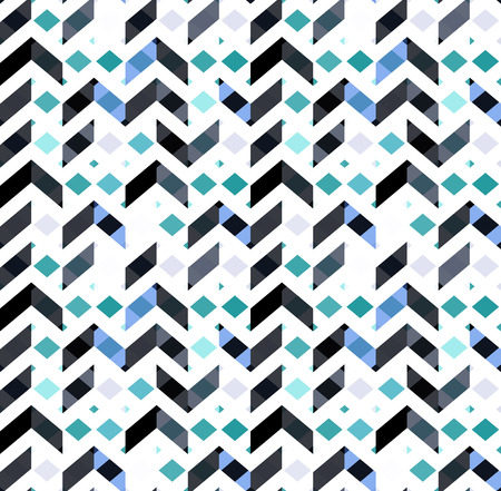 Multicolor chevron style seamless pattern. Arrows texture. Geometric Vector illustration.のイラスト素材