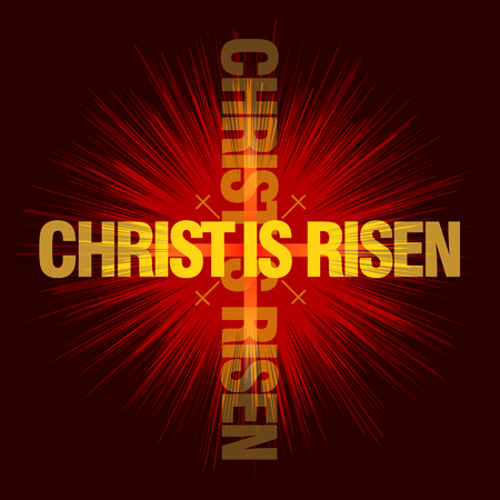 Christ is risen. Easter background. Vector illustration.のイラスト素材