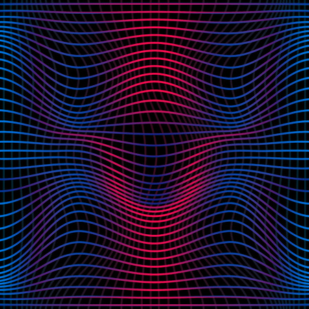 Colorful abstract line wave seamless pattern. Texture with wavy, billowy lines for your designs. Vector illustration.のイラスト素材