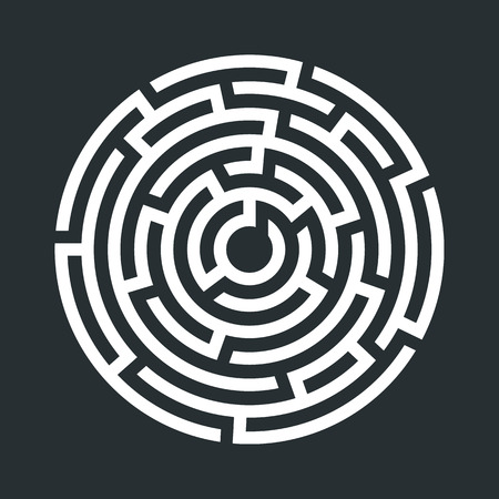 Circle maze icon. Vector illustration.のイラスト素材