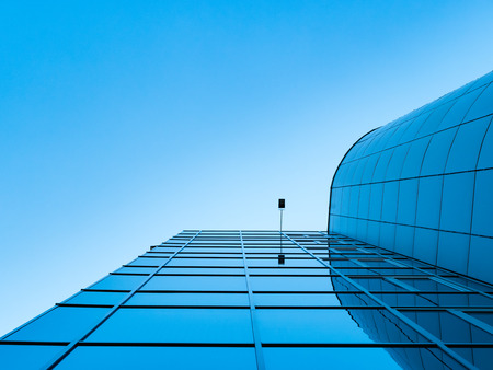 Modern glass office buildings with copy space for your text.の写真素材