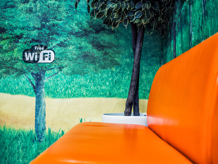 Free wifi sign In the Public place.の写真素材