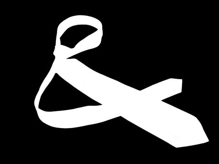 A tie in form of  the sign of ampersand  as a negative of photo の写真素材