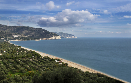 A beautiful view of Beach of Mattinata - Gargano - Apuliaの写真素材