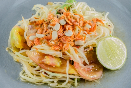 Thailand papaya flavored style called  som-tum  の写真素材