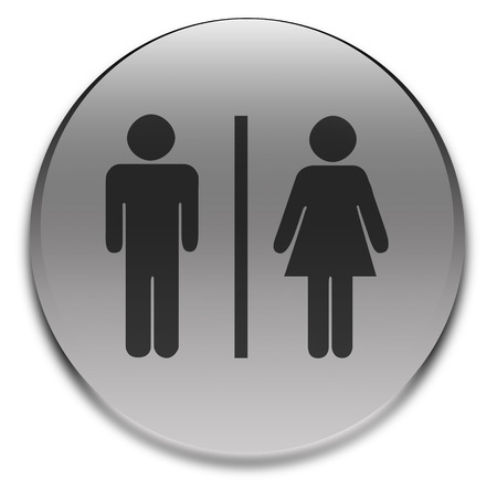 sign about public toilet for lady and gentlemen.の写真素材