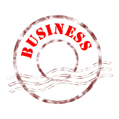 Sign business stamp labeled in red color.の写真素材